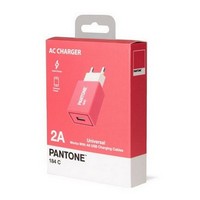 photo Mains Charger with USB Port - 2A - Fast Charge - Pink 3